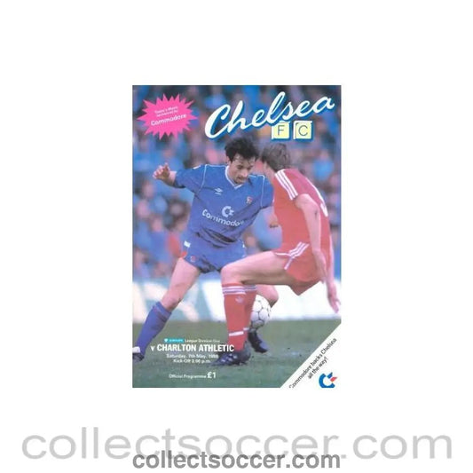 1988 - Chelsea v Charlton Athletic official programme 07/05/1988 - Collect Soccer
