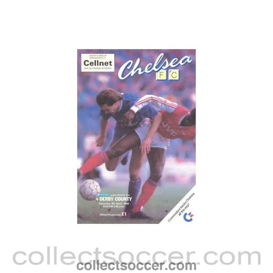 1988 - Chelsea v Darby County official programme 09/04/1988