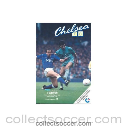 1988 - Chelsea v Everton official programme 12/03/1988 - Collect Soccer