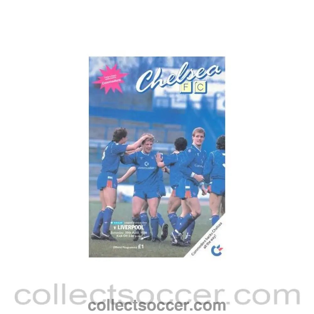 1988 - Chelsea v Liverpool official programme 30/04/1988 - Collect Soccer