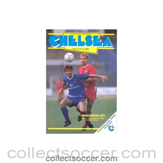 1988 - Chelsea v Manchester City official programme 20/09/1988 - Collect Soccer