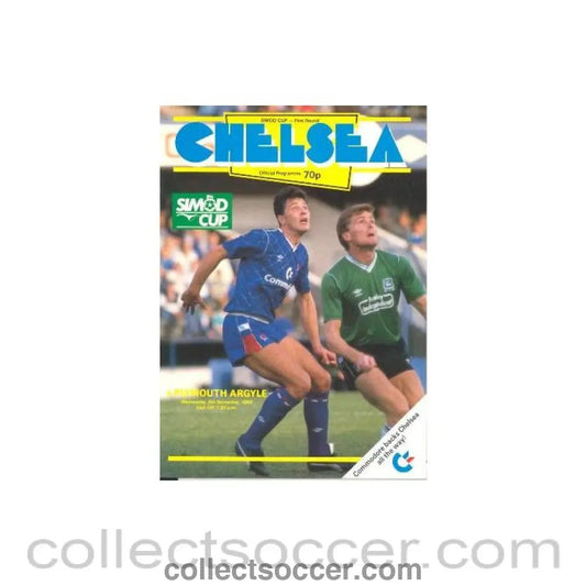 1988 - Chelsea v Plymouth Argyle official programme 09/11/1988 - Collect Soccer