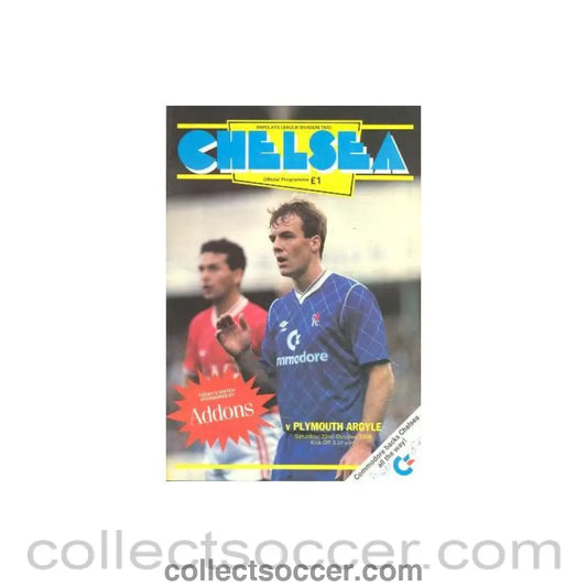 1988 - Chelsea v Plymouth Argyle official programme 22/10/1988