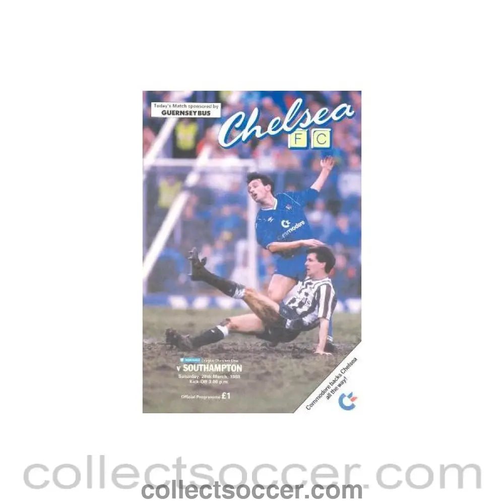 1988 - Chelsea v Southampton official programme 26/03/1988 - Collect Soccer