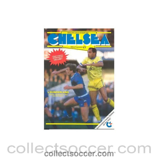 1988 - Chelsea v Sunderland official programme 12/11/1988 - Collect Soccer