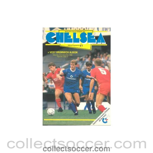 1988 - Chelsea v West Bromwich Albion official programme 31/12/1988