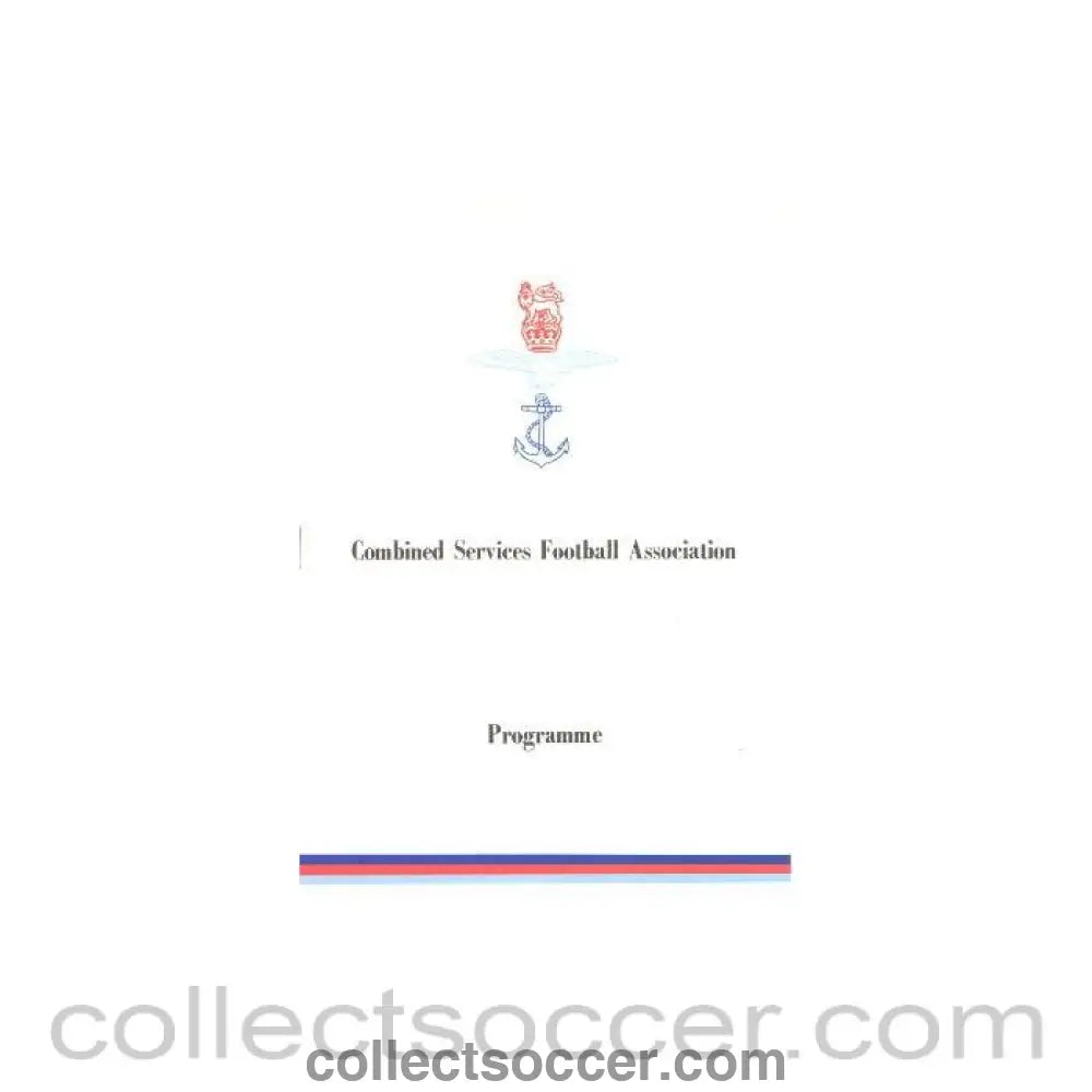 1988 - Combined Services Football Association vChelsea official programme 01/11/1988