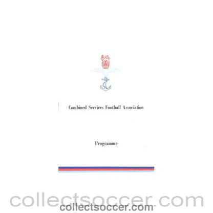 1988 - Combined Services Football Association vChelsea official programme 01/11/1988