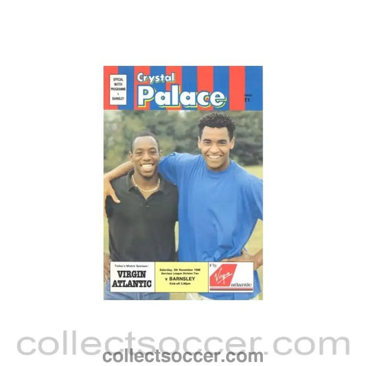 1988 - Crystal Palace v Barnsley official programme 05/11/1988 Football League - Collect Soccer