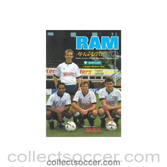 1988 - Derby County v Middlesbrough official programme 27/08/1988 Football League