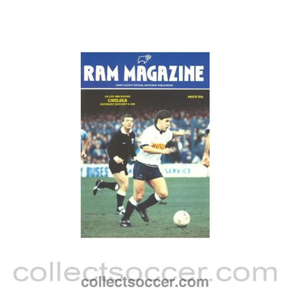 1988 - Derby County vChelsea official programme 09/01/1988 - Collect Soccer