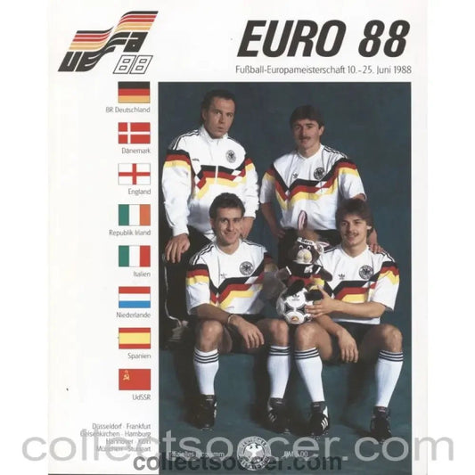 1988 European Championship Official Tournament Programme - Collect Soccer