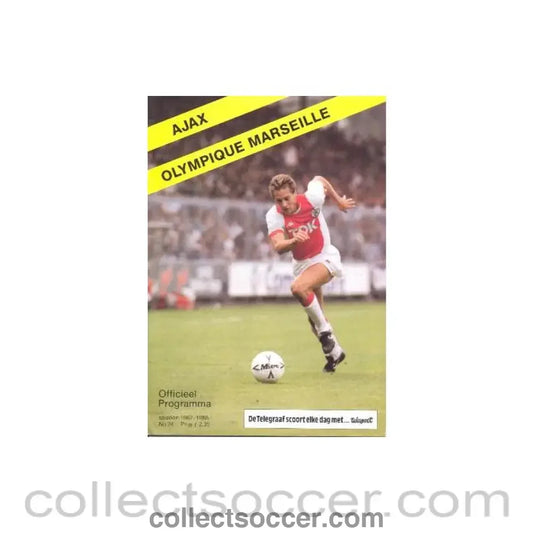 1988 European Cup Winners Cup Semi-Final Ajax v Olympique Marseille official programme