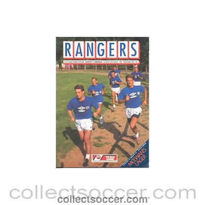 1988 - Glasgow Rangers v Hibernian official programme 20/08/1988 B & Q League Premier Division - Collect Soccer