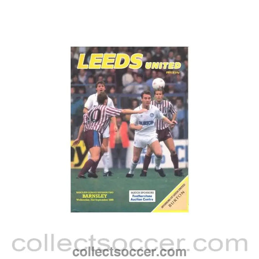 1988 - Leeds United v Barnsley official programme 21/09/1988 Barclays League - Collect Soccer