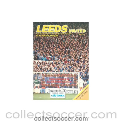 1988 - Leeds United v Blackburn Rovers official programme 26/12/1988 Barclays League - Collect Soccer