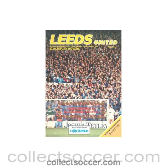 1988 - Leeds United v Blackburn Rovers official programme 26/12/1988 Barclays League - Collect Soccer