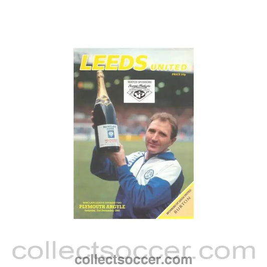 1988 - Leeds United v Plymouth Argyle official programme 31/12/1988 Barclays League - Collect Soccer