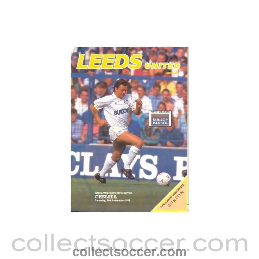 1988 - Leeds vChelsea official programme 24/09/1988 - Collect Soccer
