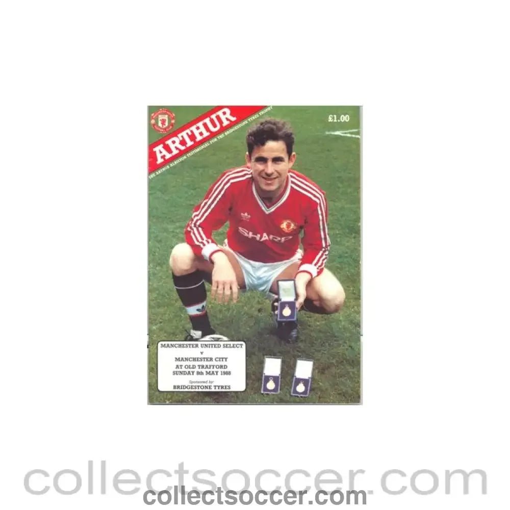 1988 - Manchester United v Manchester City, Arthur Albiston Testimonial Match 08/05/1988 - Collect Soccer
