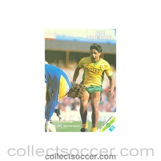 1988 - Norwich City v Preston North End official programme 28/09/1988 Littlewoods Cup - Collect Soccer