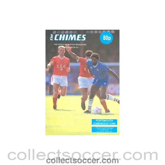 1988 - Portsmouth v Scarborough official programme 27/09/1988 Littlewoods Cup - Collect Soccer