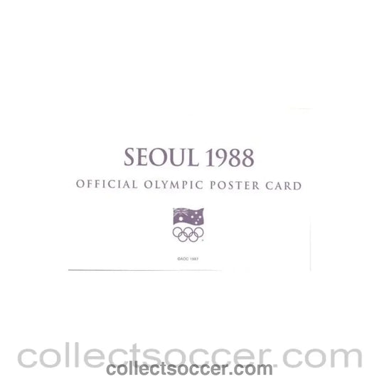 1988 - Seoul 1988 Official Olympic Poster Card - Collect Soccer