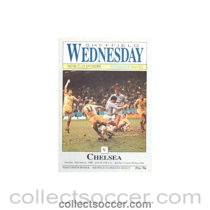 1988 - Sheffield Wednesday vChelsea official programme 16/01/1988 - Collect Soccer