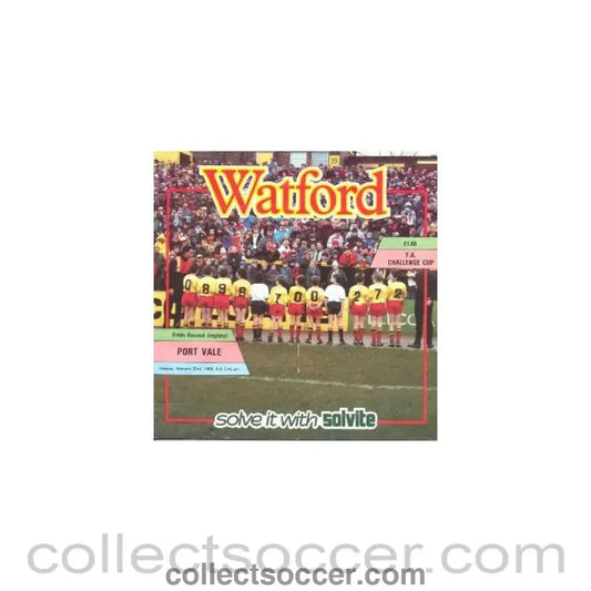 1988 - Watford v Port Vale official programme 23/02/1988 - Collect Soccer