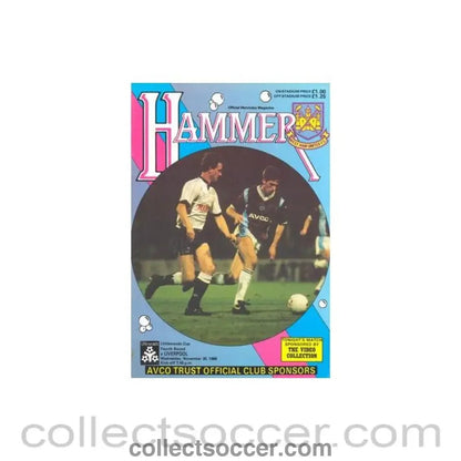 1988 - West Ham United v Liverpool official programme 30/11/1988 Littlewoods Cup - Collect Soccer