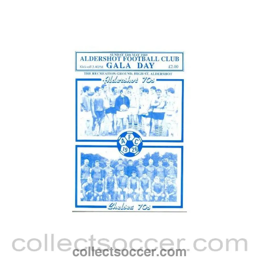 1989 - Aldershot v Chelsea official programme 14/05/1989 - Collect Soccer