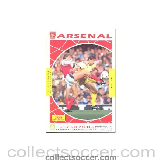 1989 - Arsenal v Liverpool official programme 25/10/1989 Littlewoods Cup