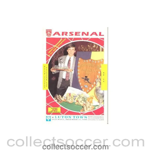 1989 - Arsenal v Luton Town official programme 16/12/1989 League Cup