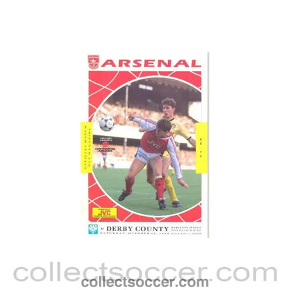 1989 - Arsenal v Manchester City official programme 14/10/1989 League Cup