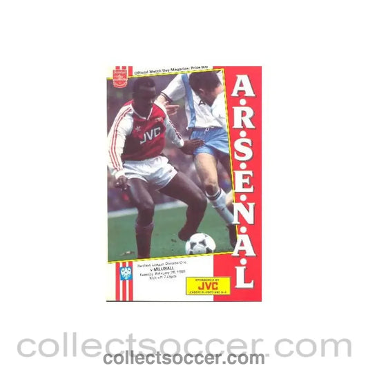 1989 - Arsenal v Millwall official programme 28/02/1989 League Cup