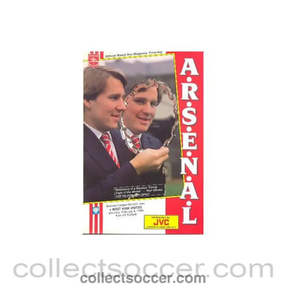 1989 - Arsenal v West Ham United official programme 04/02/1989 League Cup