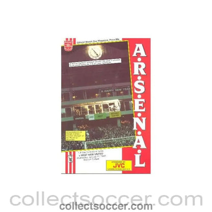 1989 - Arsenal v West Ham United official programme 11/01/1989 F.A. Cup - Collect Soccer
