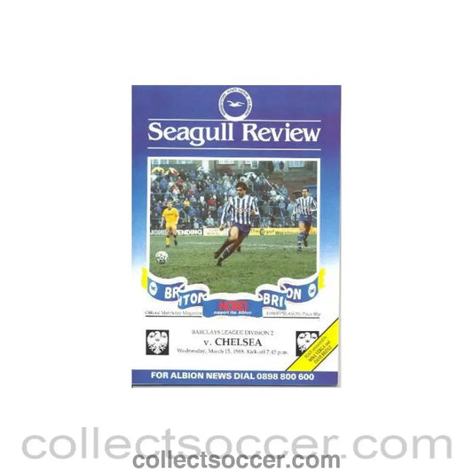 1989 - Brighton & Hove Albion vChelsea official programme 15/03/1989