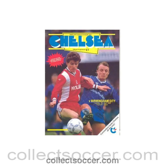 1989 - Chelsea v Birmingham City official programme 04/04/1989