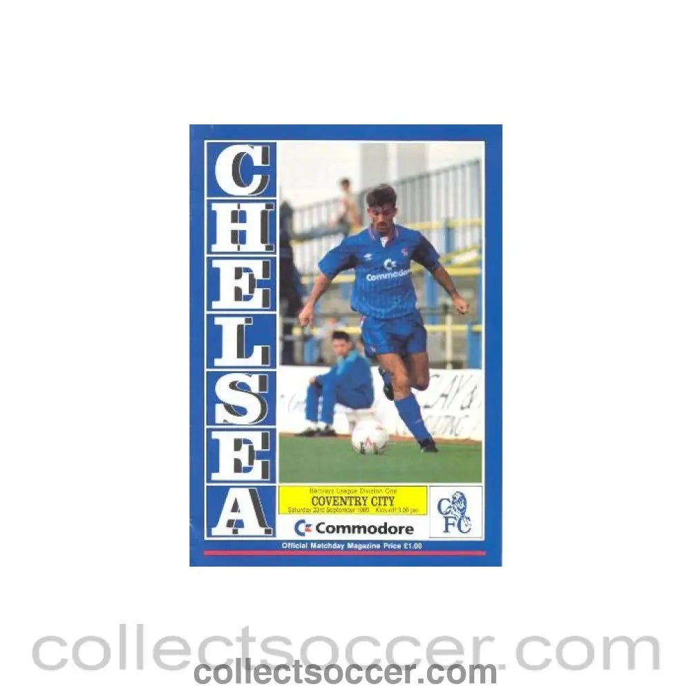1989 - Chelsea v Coventry City official programme 23/09/1989 - Collect Soccer