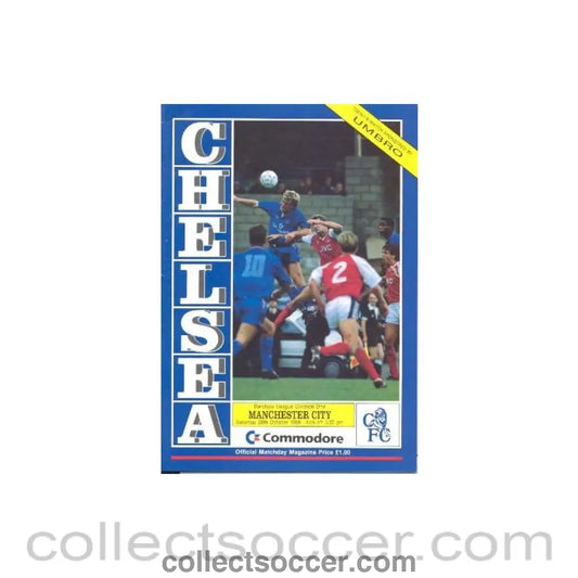 1989 - Chelsea v Manchester City official programme 28/10/1989