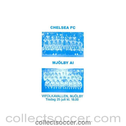 1989 - Chelsea v Mjolby official programme 25/07/1989 - Collect Soccer