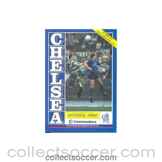 1989 - Chelsea v Nottingham Forest official programme 09/09/1989 - Collect Soccer