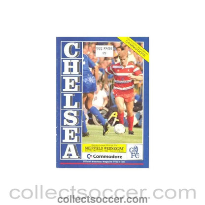 1989 - Chelsea v Sheffield Wednesday official programme 26/08/1989 - Collect Soccer