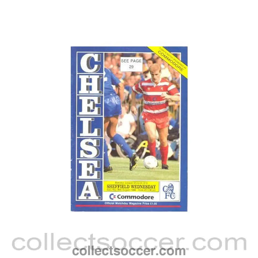 1989 - Chelsea v Sheffield Wednesday official programme 26/08/1989