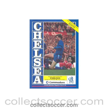 1989 - Chelsea v Wimbledon official programme 02/12/1989 - Collect Soccer