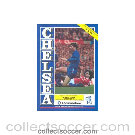 1989 - Chelsea v Wimbledon official programme 02/12/1989
