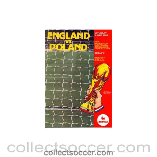1989 England V Poland Programme 03/06/1989 - Collect Soccer