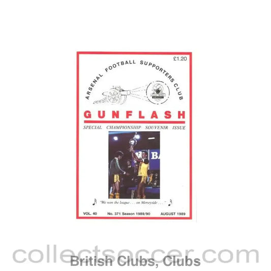1989 - Gunflash - Arsenal fanzine No: 371 of August 1989
