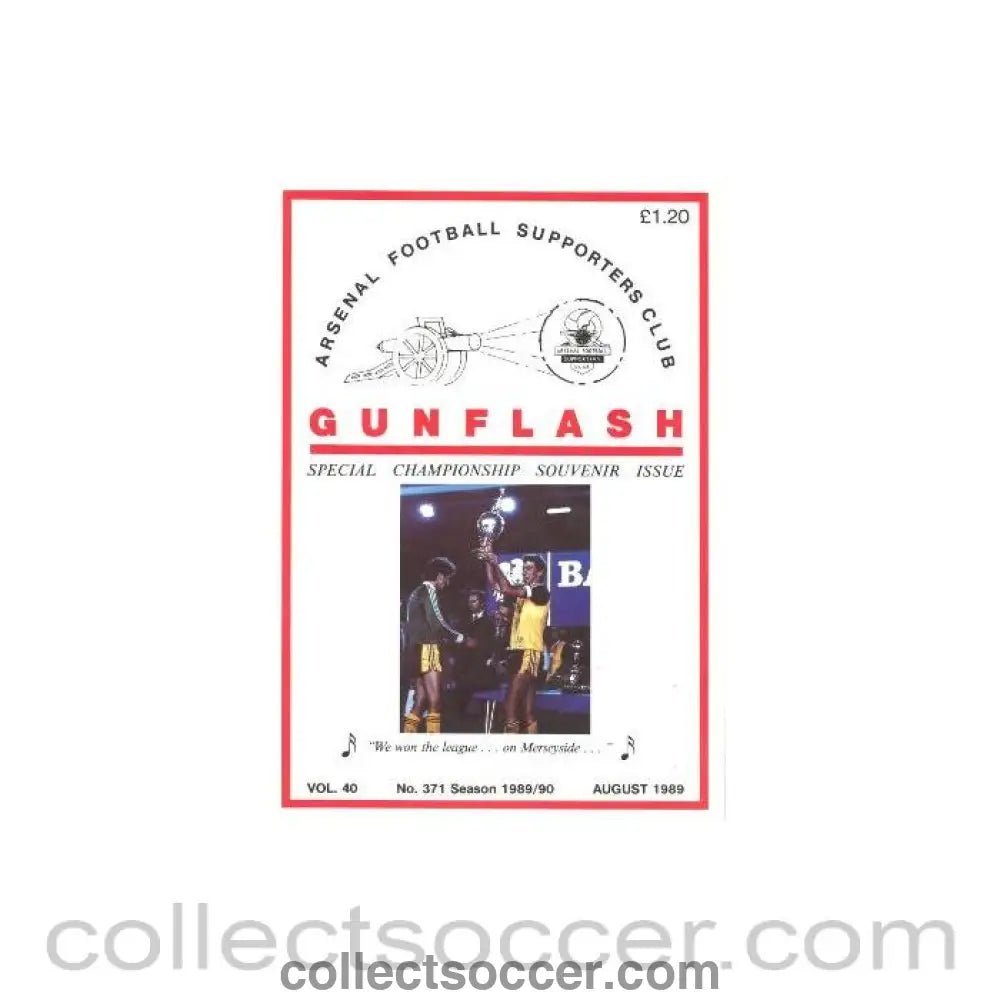 1989 - Gunflash - Arsenal fanzine No: 371 of August 1989 - Collect Soccer